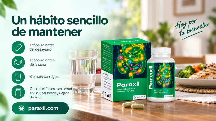 Paraxil — frasco de 20 cápsulas listo para su curso de 10 días