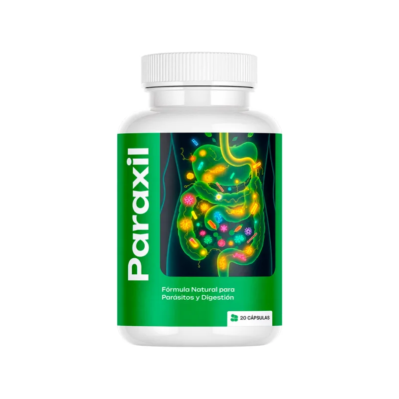 Paraxil — frasco de 20 cápsulas, fórmula natural para parásitos y digestión