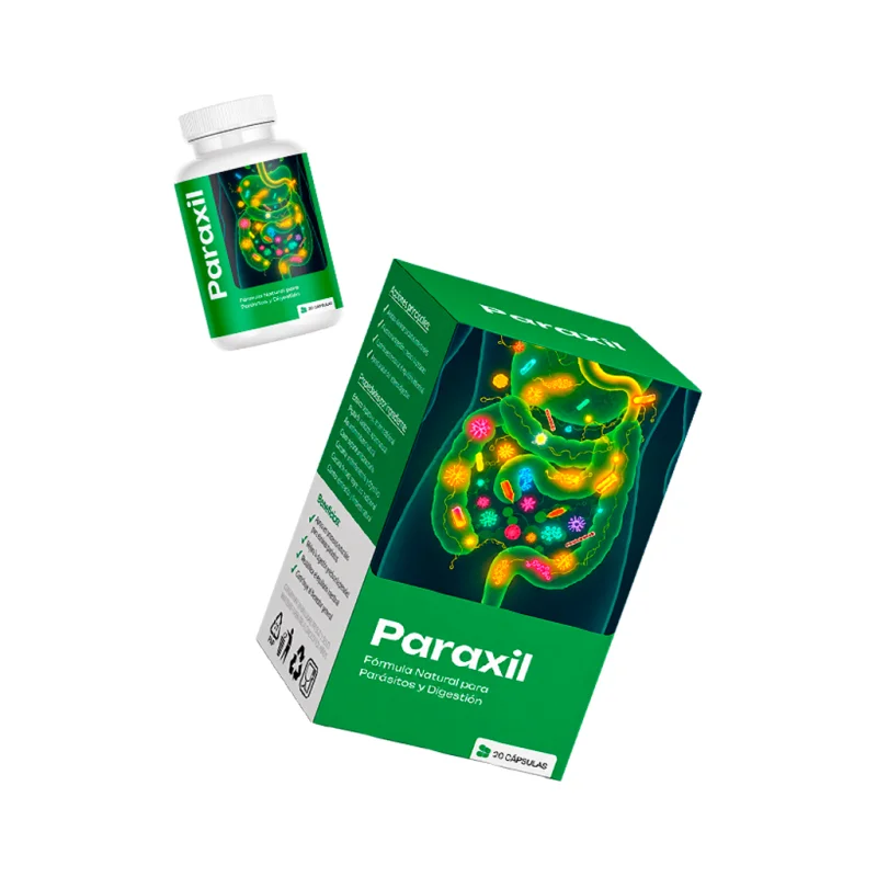 Paraxil — caja y frasco del producto juntos